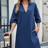 Elena - Casual Denim Dress