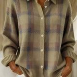 Taylor | Cozy Checked Knit Cardigan