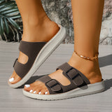 Mae - Comfort Slides with Adjustable Double Buckle