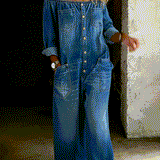 Isabella - Long Sleeve Jumpsuit with Exposed Shoulders