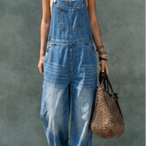 Giorgia - Denim Overalls with Elastic Waist