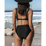 Claire | Solid High-Waisted Swimsuit
