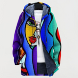 Coat with Colorful Art