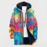 Sweatshirt with Colorful Artistic Pattern