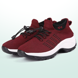 Ambulo Comfort Shoes Knit Fabric - Black Red