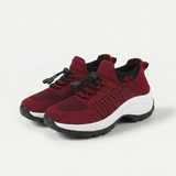 Ambulo Comfort Shoes Knit Fabric - Black Red
