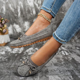 Sabine – Soft Comfort Loafers with Delicate Bow