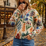 Birgit™ | Cardigan with Botanical Floral Pattern