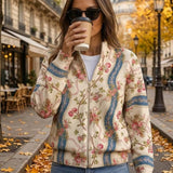 Sabine™ | Cardigan with Rose Vine Pattern