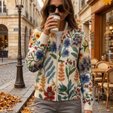 Birgit™ | Cardigan with Botanical Floral Pattern