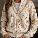 Ingrid™ | Cardigan with Delicate Floral Vines