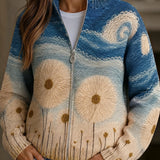 Renate™ | Cardigan with Dandelion Motif
