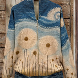 Renate™ | Cardigan with Dandelion Motif