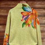 Claudia™ | Cardigan with Colorful Lily Pattern