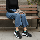 Ambulo Comfort Shoes Knitted Fabric - Green Black