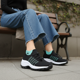 Ambulo Comfort Shoes Knitted Fabric - Green Black