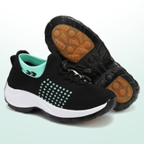 Ambulo Comfort Shoes Knitted Fabric - Green Black