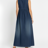 Veronica - Vintage Denim Maxi Dress