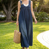 Veronica - Vintage Denim Maxi Dress
